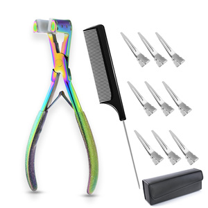 Kit de herramientas para extensiones de cabello, cinta en alicates y herramienta de peine, cinta de sellado de acero inoxidable en alicates, alicates de extensión de cabello de superficie plana - Product Image 1