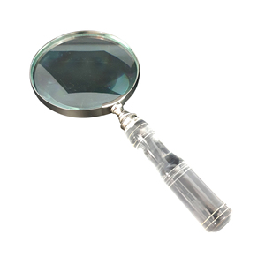 แว่นขยายทองเหลืองชุบเงินพร้อมที่จับโครเมียมและอะคริลิคสำหรับการทดสอบการซูม - Product Image 3