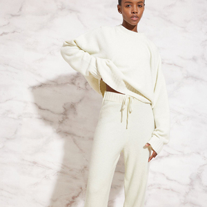 Pantalones y pantalón de moda para mujer, Joggers informales de cintura alta y color liso con bolsillos laterales - Product Image 6