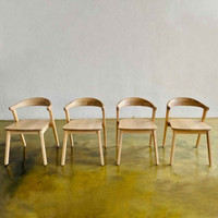 Chaise Bok en teck massif, chaise de salle à manger moderne pour restaurant, imperméable pour une utilisation en intérieur et en extérieur
