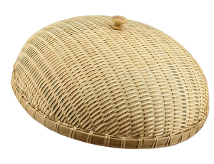 Plateau de service rond en rotin Lacvietcraft LV09221 de haute qualité fabriqué à la main avec couvercle alimentaire - Product Image 3