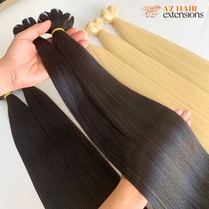 Extensions de cheveux humains Remy 100% vietnamiens de qualité supérieure, prix usine Azhair Vietnam, double trame machine, lisses et soyeux - Product Image 2