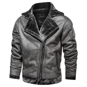 Invierno bordado Original cuero Moto & Biker abrigo Chaqueta estilo motocicleta Casual cálido abrigo - Product Image 2