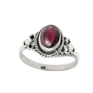 Produit de vente le plus à la mode fabricant en argent Sterling 925 grenat rouge naturel pierre précieuse forme ovale bague classique pour la fête des mères - Product Image 5
