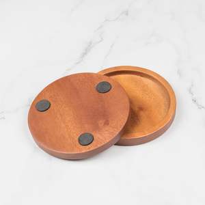 Ensemble de sous-verres en bois classiques avec belle finition pour comptoirs de cuisine Tables basses et bars - Product Image 2