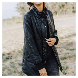 Chaqueta de cuero para mujer ~ Chaqueta de cuero de motocicleta de moda para mujer 2025 - Product Image 2