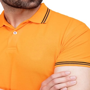 Polo pour hommes jaune de haute qualité, nouveau design 2026, décontracté, vente en gros, avec empiècements supérieurs - Product Image 4