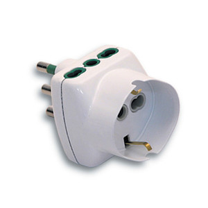 Adaptateur Fme Art.87.240bl 16A+T 2 Bipasso Schuko - Product Image 1
