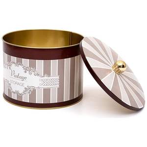 Elegance Metal redondo Canister Mango Ø 175x130mm para latas de metal - Product Image 1