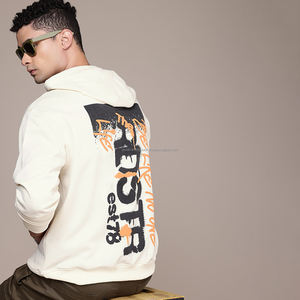 เสื้อฮู้ดดี้ทรงโอเวอร์ไซส์ผ้าเฟรนช์เทอร์รี่ลายนูน Fit2Fight ลายกราฟิกแบบกำหนดเอง ผ้าฝ้าย 100% ทรงบ็อกซี่สำหรับผู้ชาย - Product Image 2