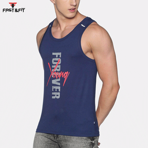 Transpirable Cómodo Logotipo personalizado Slim Fit Deportes Fitness Gimnasio Entrenamiento muscular Fitness Chaleco Camiseta sin mangas para hombres - Product Image 2