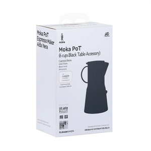 Moka Pot Espresso <b>Maker</b> 'Aida Nera' 6 Cups Black Table Accessory - Product Image 3