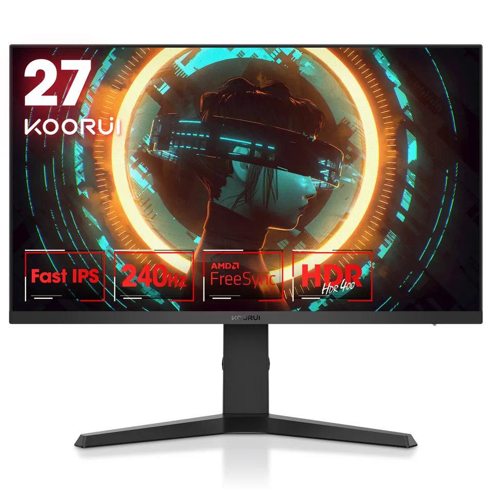 KOORUI 27 Inch Portable LCD Monitor - Full HD 1440p, 1Ms Response Time ...