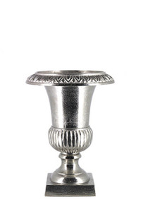 Florero de aluminio pulido de diseñador, florero de hierro para exhibición, mesa de boda, centro de mesa, decoración para fiesta en casa, Plata - Product Image 5