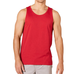 Débardeur de gym côtelé en coton pour hommes, culturisme, stretch, avec logo personnalisé, débardeur de gym en coton de couleur unie pour hommes - Product Image 1