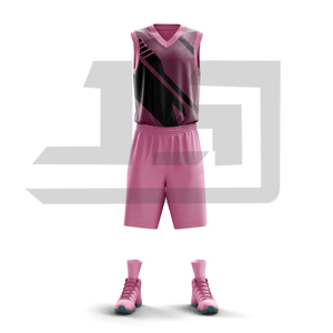 <b>Elite</b> Basketball Training Kit Sublimation Printed Sleeveless Jersey Athletic Shorts Set for Unisex Adults 100% Polyester - Product Image 1
