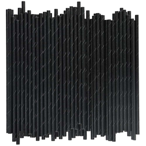 Pailles en papier biodégradables en pâte de bois de qualité alimentaire - Pailles jetables écologiques pour café, restaurant, bar - Product Image 1