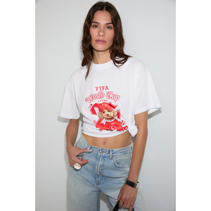 T-shirt imprimé spécial Coupe du Monde en coton biologique doux et extensible pour femme GRIMELANGE PLENE - Product Image 4