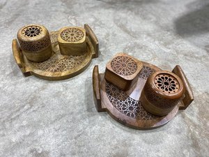 กระถางธูป bakhoor ใหม่แม่ของไข่มุกที่วางธูป bakhoor ที่สง่างามสำหรับบ้านในร่มกลิ่นหอมการใช้งาน - Product Image 4