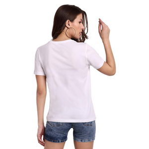 Camiseta de Manga Corta con Cuello Redondo, Diseño Nuevo y Moderno, Estampado Gráfico Personalizado para Mujer, Talla Grande, Informal, de Bangladesh - Product Image 2