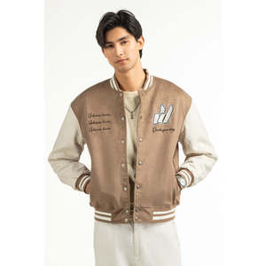 Autumn Vintage PU <b>Jacket</b> Reversible Pattern Zippered Hooded Wool Casual Style Water Proof Plain Dyed MN-JKT-WS24-073 Regular Fit - Product Image 5
