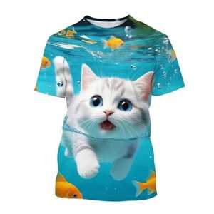 Mode Cat3D Imprimer T-shirt Mignon Animal Pet Cats Graphic T-shirt - Product Image 6