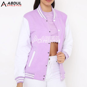 Veste de style universitaire pour femmes avec boutons pression sur le devant, col et poignets côtelés, mode streetwear décontractée élégante - Product Image 3