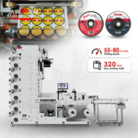 Machine d'impression flexographique DABA de type empilable pour étiquettes IML, machine d'impression d'étiquettes à découpe complète rouleau-à-feuille avec roue de ponçage