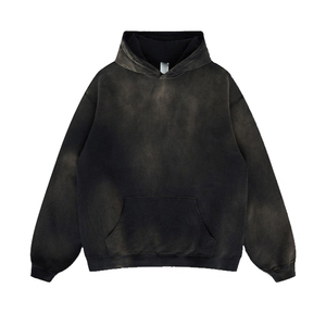Sweat-shirts en coton vintage lavés en gros, imprimé tie-dye, sweat-shirt délavé à l'acide, coton lourd, molleton français surdimensionné, sweat-shirts pour hommes - Product Image 6