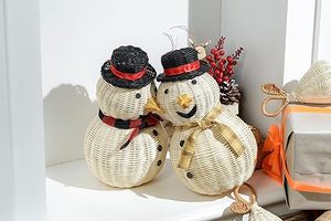 Los Mejores Artículos Seleccionados: Muñeco de Nieve de Mimbre, la Mejor Opción para el Mobiliario del Hogar en Navidad, de Vietnam - Product Image 3