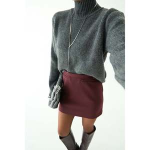 Pull en tricot anthracite avec manches fendues - Product Image 5