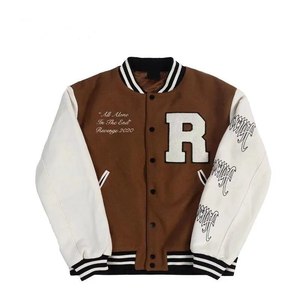 Chaqueta de béisbol con botones a presión para hombre, chaqueta clásica de béisbol con letras, personalizada, prémium, nueva, Otoño, 2022 - Product Image 1