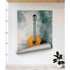 Obra de arte impresa en lienzo elegante: diseño vibrante de guitarra para amantes de la música, póster enrollable - Product Image 1
