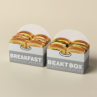 Boîte à emporter pour sandwichs, mini-boîtes à hamburgers, plateau à pain pour emporter, boîte en papier pour aliments à emporter