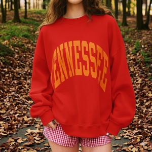 เสื้อสเวตเตอร์สวมหัวคอเต่าผ้าฝ้ายนุ่มโอเวอร์ไซส์สำหรับผู้หญิงเสื้อสเวตเตอร์สวมหัวคอกลมผ้าฟลีซปักลายสำหรับฤดูหนาวมีโลโก้ด้านหน้า - Product Image 6