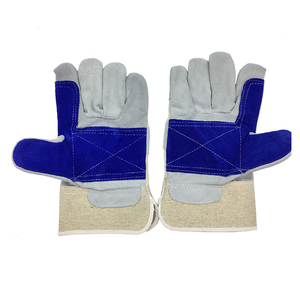 Guantes de trabajo de cuero de alta calidad superventas al por mayor guantes de trabajo de material de colores personalizados servicio OEM - Product Image 4