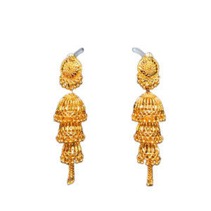 Super Grade <b>Earrings</b> Set with Traditional Designed 22CT Gold Plated <b>Jhumka</b> Style <b>Earrings</b> Jewelry for Women Wear by Exporters - Product Image 1