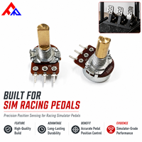 Potentiomètre rotatif de haute précision pour simulateur de course - Potentiomètre et capteur d'angle durables