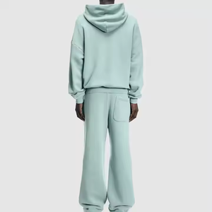 Al por mayor, fabricante personalizado: Sudadera de invierno de largo completo, estilo streetwear, oversize, de corte holgado, con dobladillo sin rematar, lavado ácido, de felpa francesa, efecto descolorido por el sol y pedrería. - Product Image 3