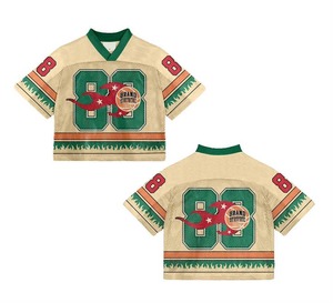 Camiseta Deportiva Personalizada con Estampado de Fútbol, Corte Cuadrado, Cuello Redondo, Impresión Serigráfica, Secado Rápido, Ajuste Regular, 100% Algodón Transpirable - Product Image 2