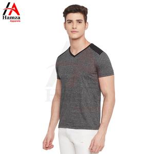 Vente en gros T-shirt pour homme à col rond personnalisé 100% coton 200 GSM respirant coupe ample couleur grise vierge - Product Image 3