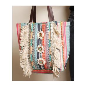 Plage été soirée bohème femmes sac de messager à la main indien Afghani sac à bandoulière toile matériel en gros - Product Image 2