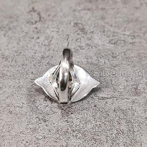 Anillo de Mujer con Piedra Preciosa de Ónice Verde Natural, Piedra de Nacimiento de Diciembre, Joyería Bohemia Hecha a Mano, Anillo de Plata de Ley 925 - Product Image 6