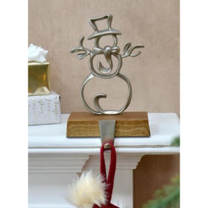 New Arrival Stylish Casting Metal Double Cast Iron Snowflake <b>Stocking</b> Holder for <b>Christmas</b> Decoration Mantle - Product Image 4