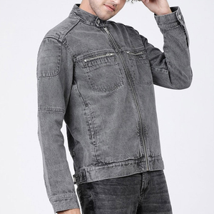 Chaqueta Bomber Vaquera Estándar Unisex, Estilo Vintage de Primavera, Camuflaje, Cierre de Cremallera, Ajuste Holgado, Estampado de Letras, Impermeable, Transpirable, Delantera - Product Image 3