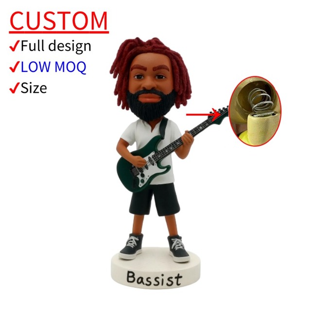 Expedited Delivery Rock Guitarist Bobblehead Hand-Painted Resin Music Collectible Band Fans Vintage Room Decor Souvenirs