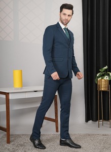 Costume de mariage 5 pièces de luxe pour homme, couleur olive, pour le marié et les grandes occasions, disponible au prix d'usine. - Product Image 3