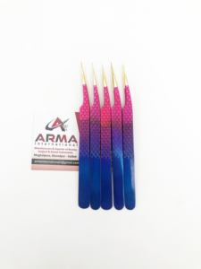 Pinzas rectas profesionales de la mejor calidad para extensiones de pestañas, Punta puntiaguda de precisión, acero inoxidable probado a mano para separación de pestañas - Product Image 2