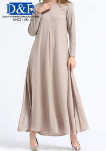 OEM Anti Rétrécissement Femmes Thobe Elégant Vêtements Musulmans à Manches Longues Taib Thobe Formel Islamique Vêtements - Product Image 3