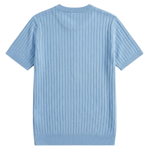 <b>Mens</b> Ribbed Knit Short Sleeve T <b>Shirt</b> Solid Crew Neck Casual Summer Pullover Breathable <b>Viscose</b>/Polyester Soft Comfortable - Product Image 2